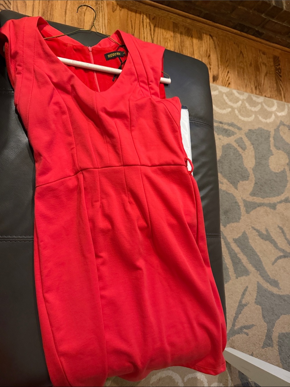 Reborn Red V-Neck Sleeveless Ponte Mini Dress